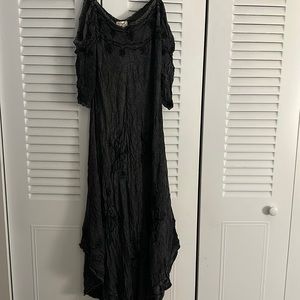 Grey lace light flow dress
